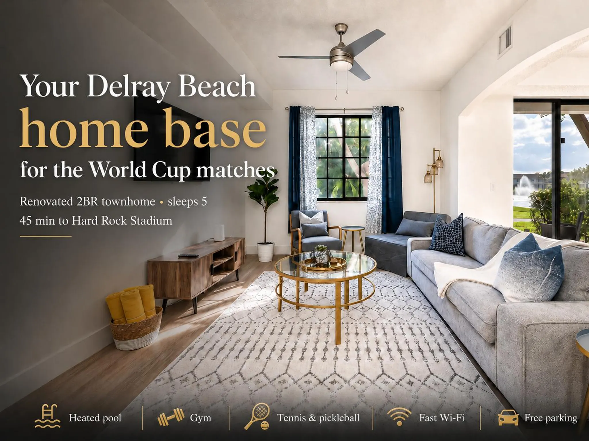 Delray Townhome | Heated Pool, Gym, 10 Min to Beach