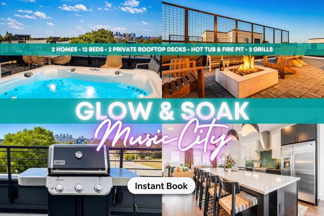 8BR Rooftops with Hot Tub, Fire Pit Skyline Views