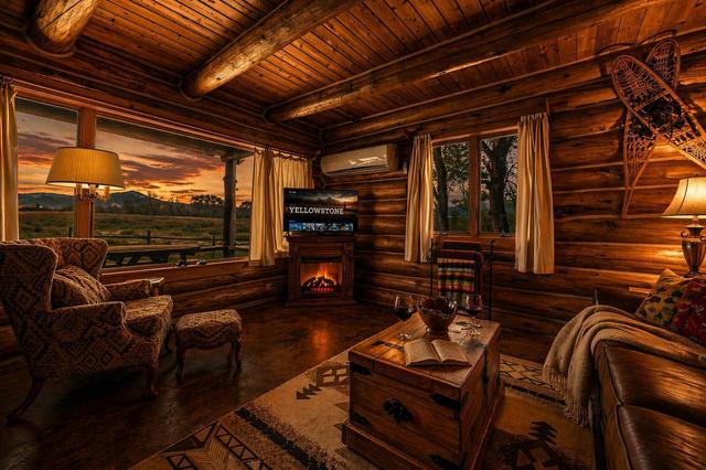 Clear Creek Crossing: Log Cabin, Buffalo WY
