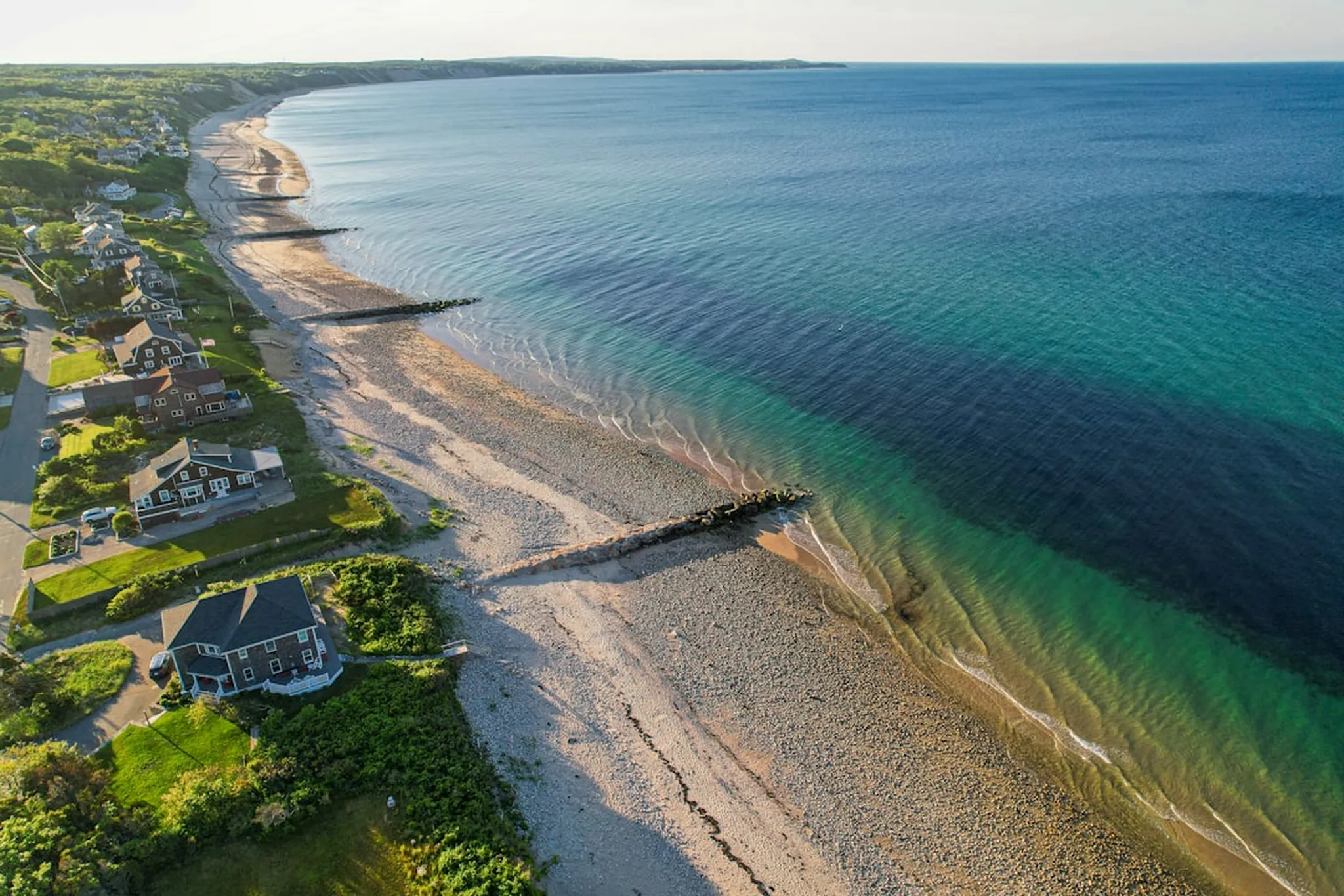 Aerial view of a Yarmouth beach