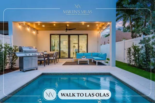 Walk to LasOlas | 4BR | Htd Pool | 5 mins to Beach
