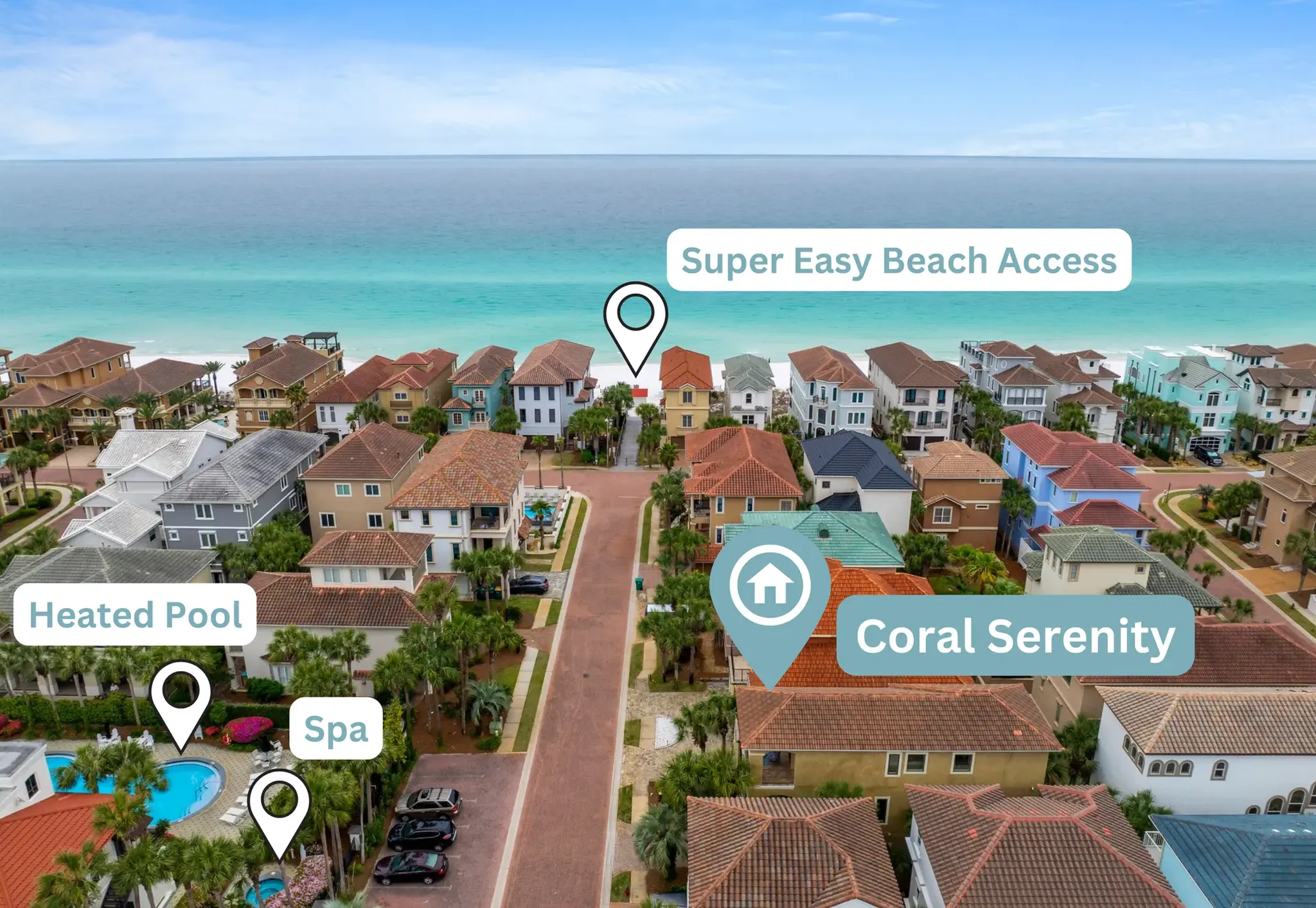 Aerial view of property