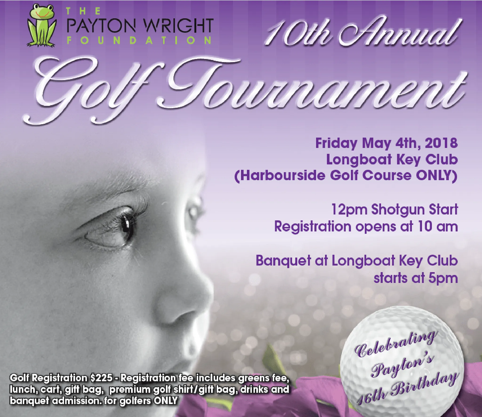 Island Golfing for a Cause, Payton Wright Foundation