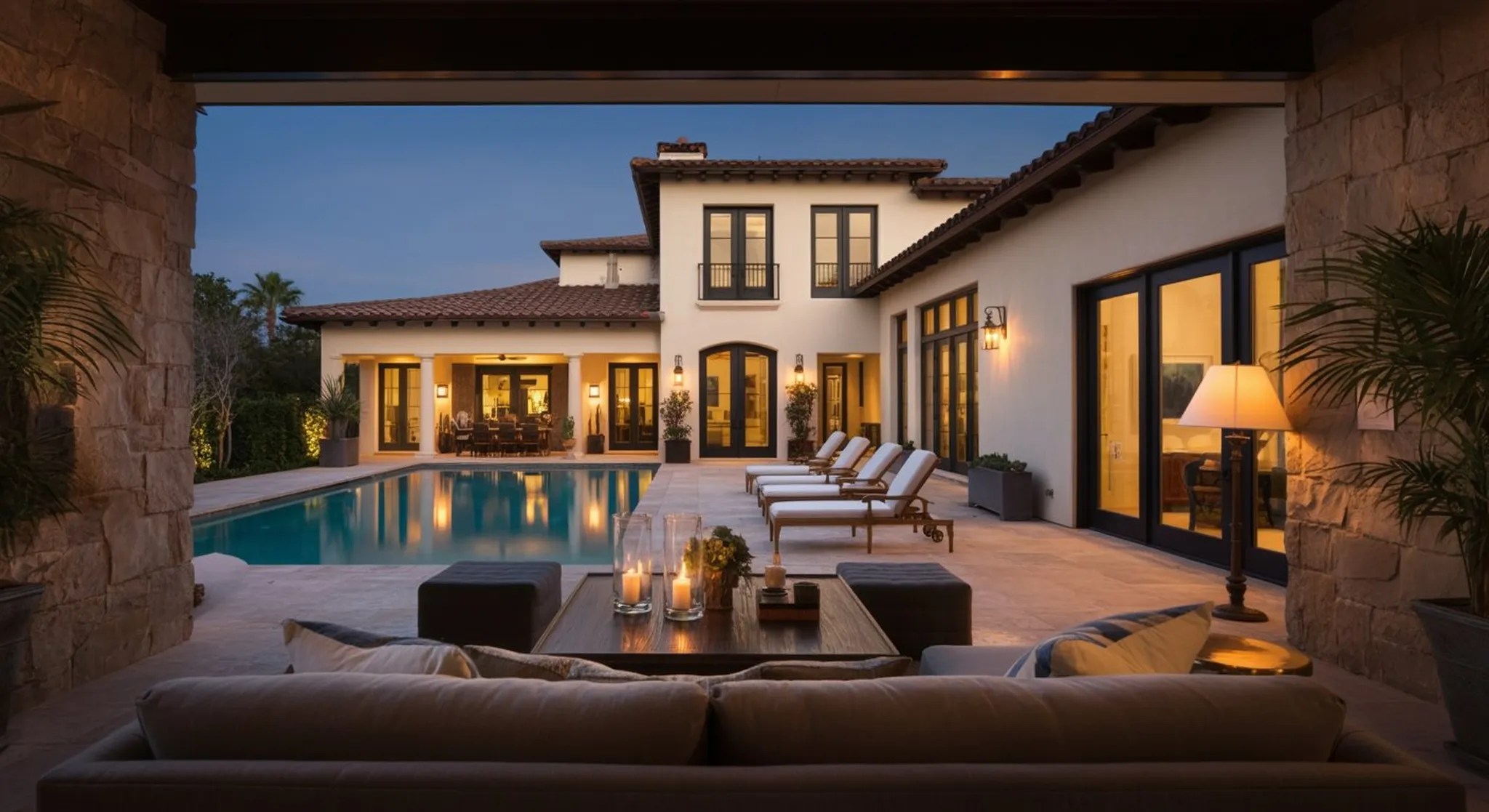 Atmospheric architectural backdrop suitable for an overlay text headline — exterior or wide interior context, late-day soft light, no people, no signs, no transactional or real-estate imagery. Geograp