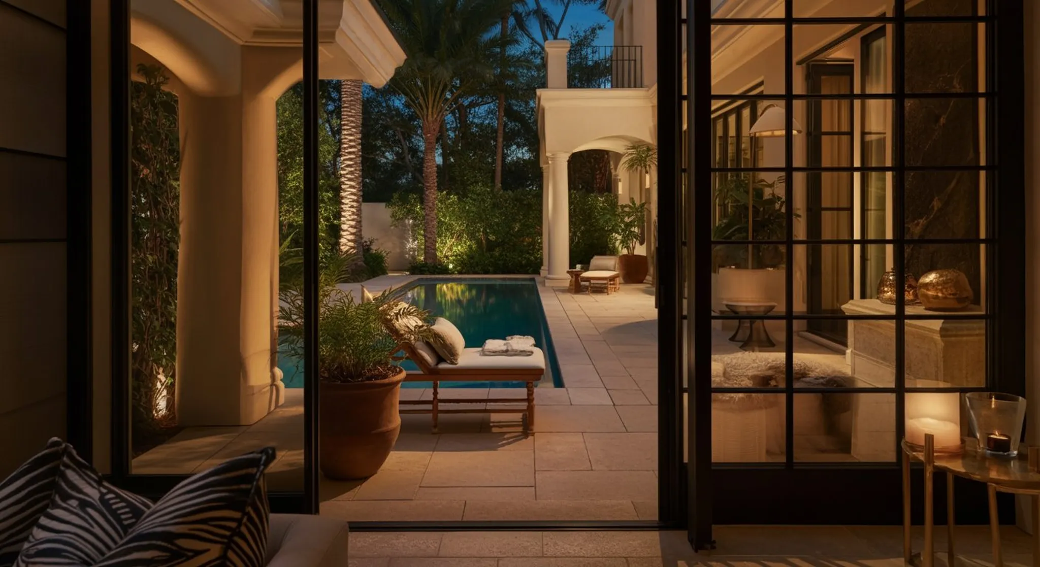 Intimate close-up still life that reinforces the section theme "Ease", warm window light, shallow depth-of-field, no people. Geographic setting: Cross-market US luxury: West Palm Beach coastal-Mediter