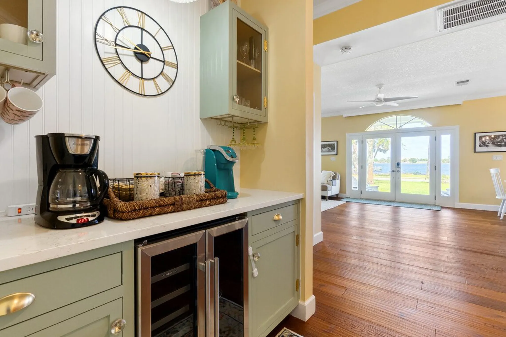 A man surfing on a ocean wave