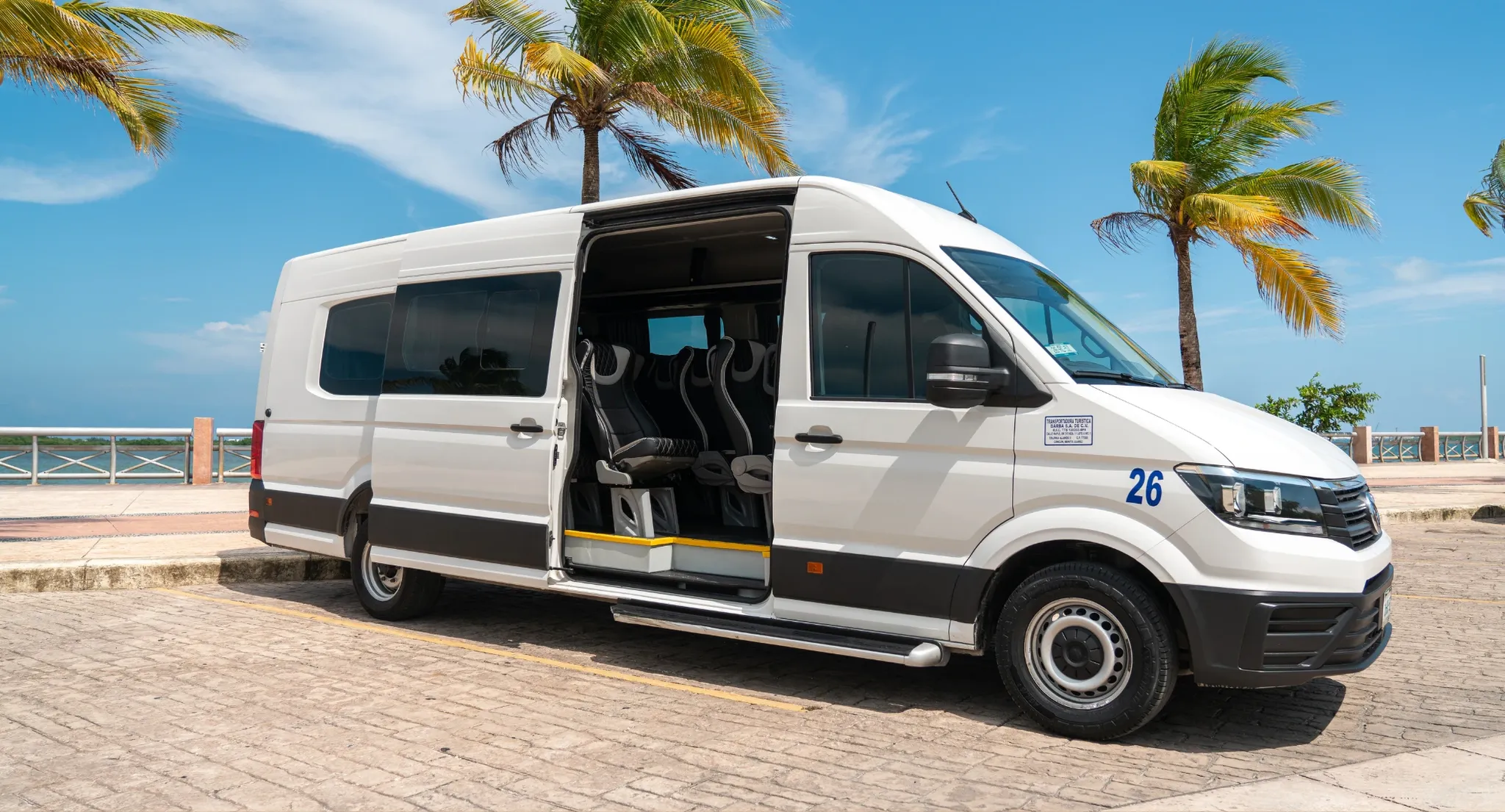 Private transportation vans in Riviera Maya for luxury villa transfers