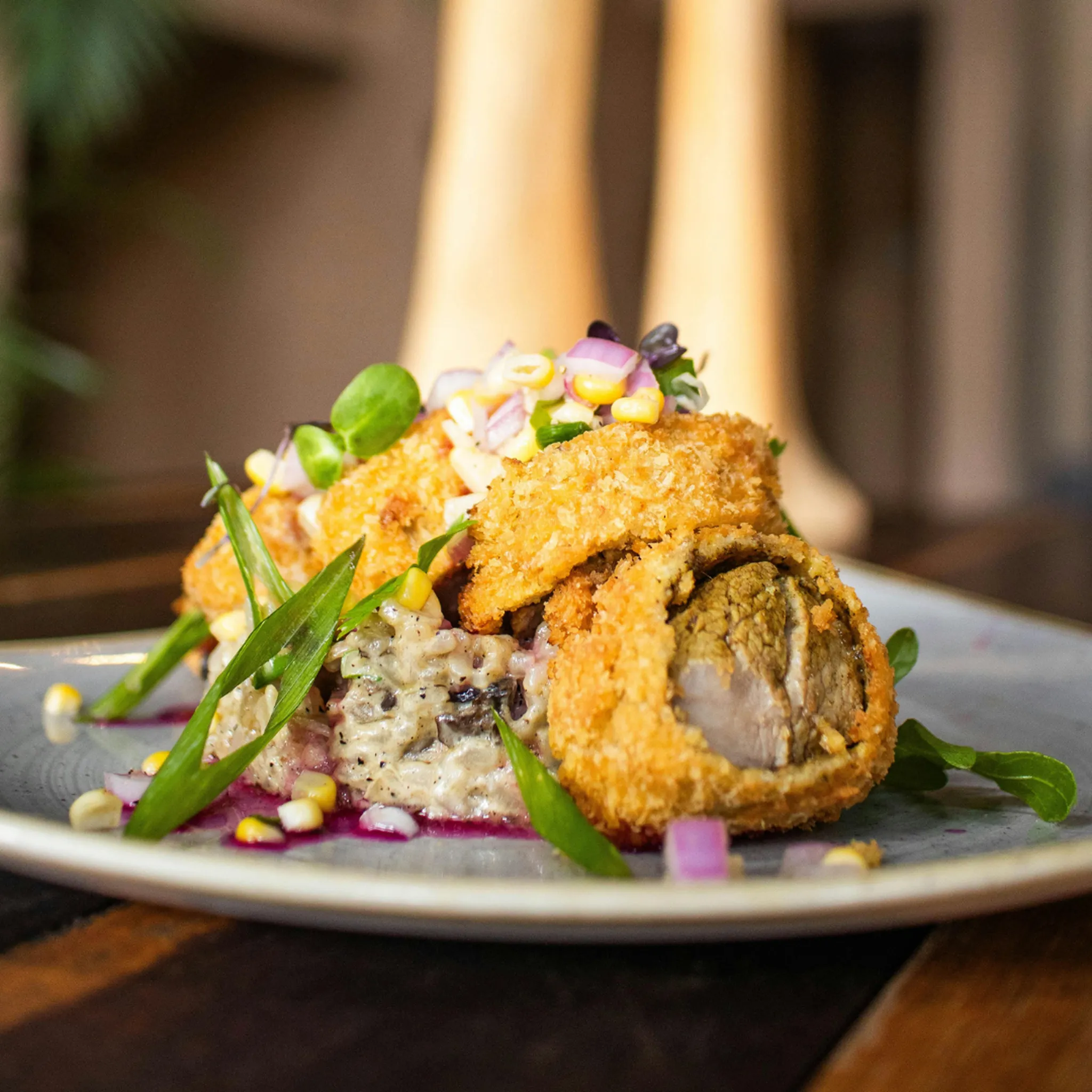 High-end gourmet cuisine presentation from a private chef