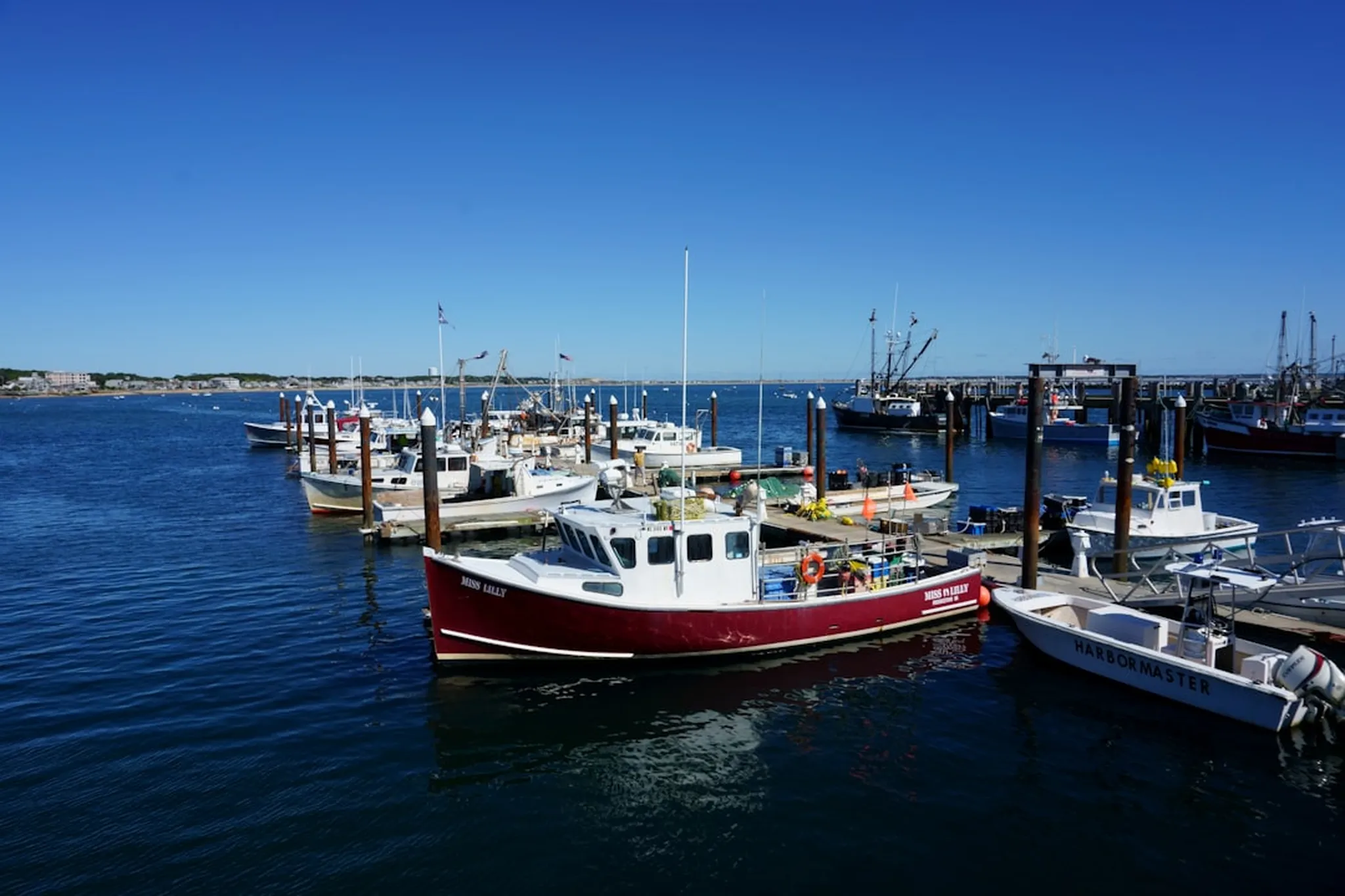 a number of boats in a body of water